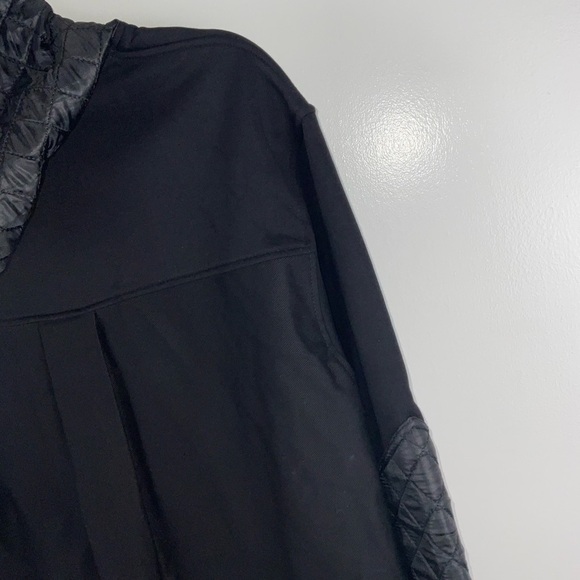 Zara Combination Quilted & Denim Black Hooded Sweatshirt | Size US S - Picture 5 of 10